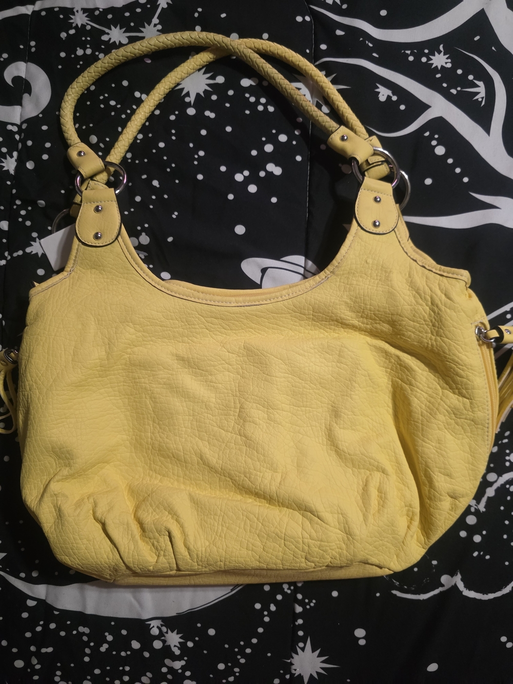 Yellow Women's Leather Tote Bag - Stylish Everyday Shoulder Bag